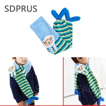 Детские шарфы маленькая овечка полоски шаблон Дети Мальчики и Девочки Зима держать теплый для шеи шарф модные милые мягкие рождественские подарки