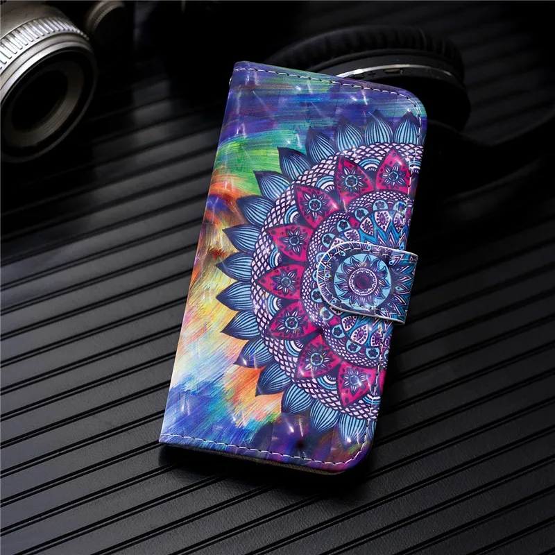 Y5 Leather Case on for Huawei Y5 Cover Luxury 3D Flip Wallet Leather Phone Cases for Huawei Y 5 Y5 Prime Fundas - Color: E