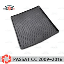 Коврик для багажника Volkswagen Passat CC 2009~, коврик для багажника, Нескользящие полиуретановые грязезащитные внутренние багажники, автомобильный Стайлинг