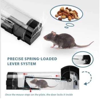

Mouse Trap Humane Rodent Trap|Mice Catcher|No Kill | Live Mice Catch Cage| Catch Release Traps|Reusable Rat Trap DROP SHIPPING
