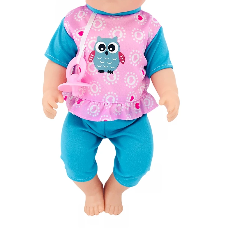 Born New Baby Fit 18 дюймов 43 см Одежда для куклы синяя розовая шляпа кукла "Сова" костюм Одежда Аксессуары для ребенка подарок на день рождения