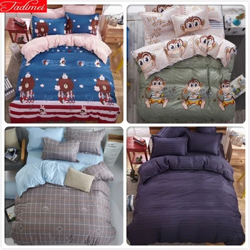 

3/4 pcs Bedding Set Soft Cotton Bed Linen Adult Kids Child Single Twin Full Double Queen Super King Big Size Duvet Cover 220x240