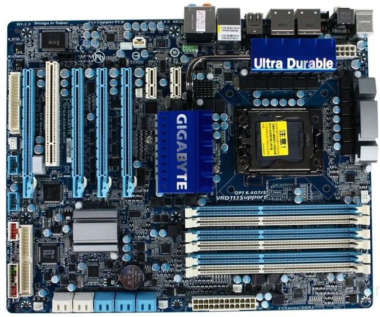

original motherboard Gigabyte GA-X58A-UD3R 1366 pin X58 Desktop mainboards support L5639 L5520