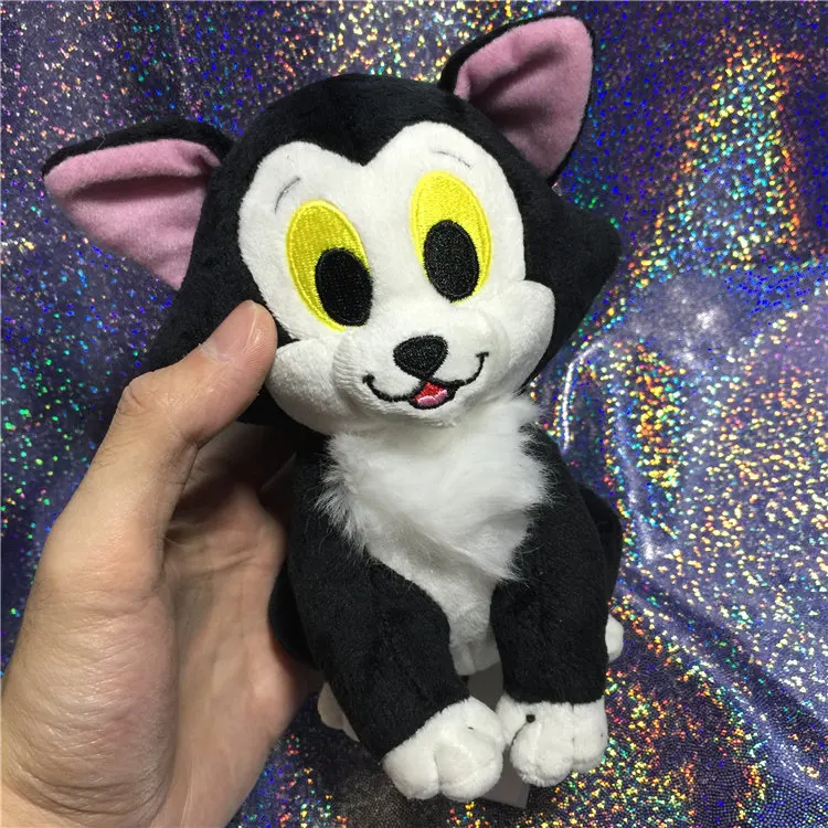 

new Pinocchio Figaro Cat Plush Stuffed Animal Black cat Toy 7"
