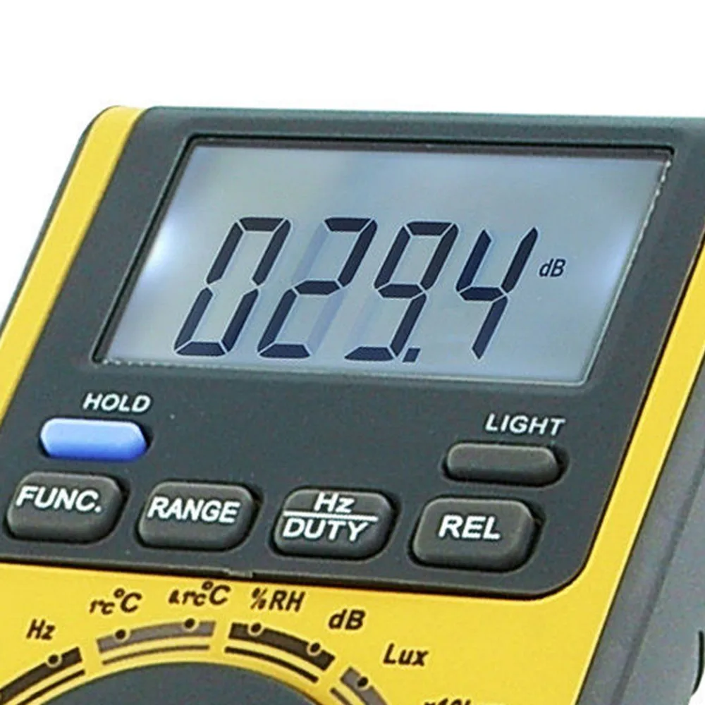 5 в 1 Многофункциональный мультиметр Lux светильник тестер Звук Уровень влажности термометр метр 3999 отсчетов макс