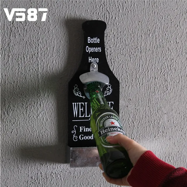 Aliexpress Com Buy Vintage Wall Mounted Bottle Opener With Top