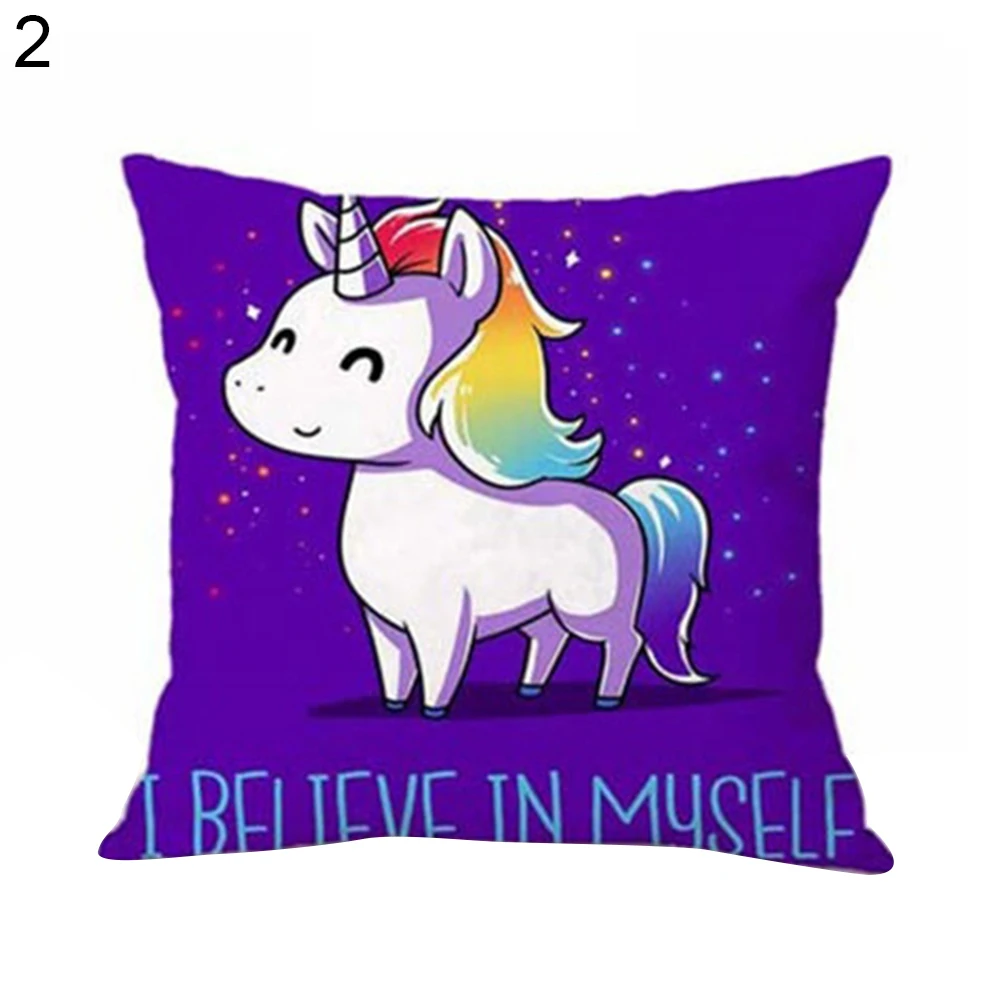 Мультфильм Единорога печати Наволочки кровать талии для дома|pillow case bed|printed pillow