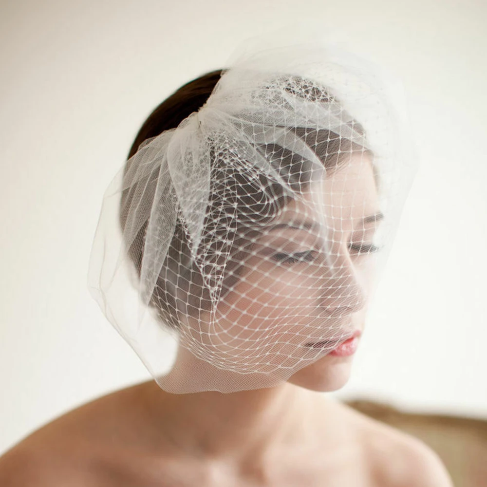 

1x Wedding Headdress Bridal Net Birdcage Face Veil Fascinator Hair Comb Costume