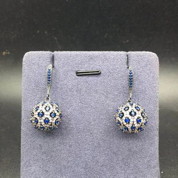 

Hollow Ball Design Luxury AAA Cubic Zirconia Stone Short Pendant Earrings For Women Accessories Party Girl Jewelry Autumn Choice