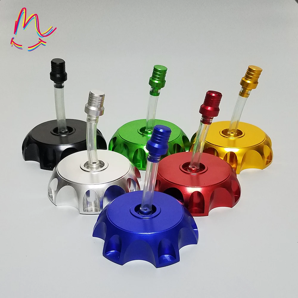 

New Alloy CNC Gas Fuel Petrol Tank Cap + Breather Hose Gas Tube Motorcycle Motorbike Dirt Pit Bike