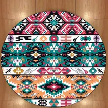 Else оранжевый турецкий килим розовый зеленый дизайн 3d принт Нескользящие сзади круглый ковры области для гостиных ванная комната