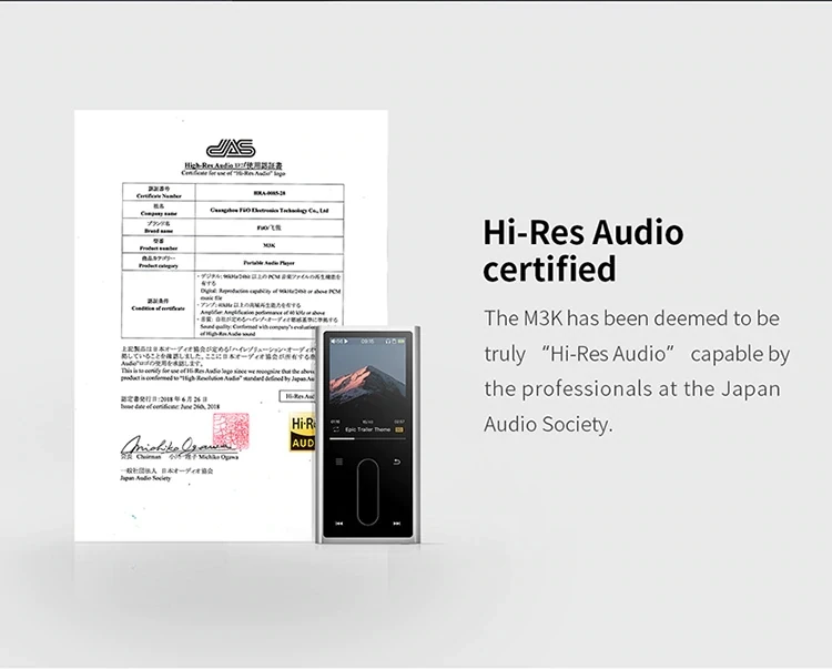 FIIO M3K мини HIFI Hi-Res без потерь портативный музыкальный плеер MP3 AK4376A ЦАП чипы Высокая точность записи