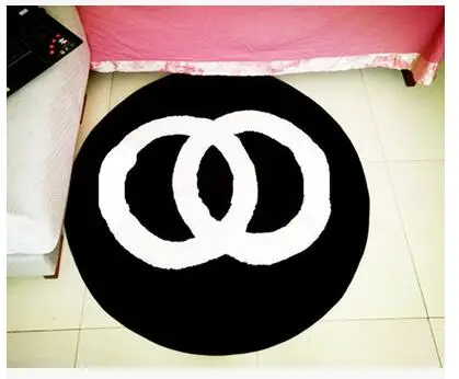 60x60cm/70x70cm/80x80cm creative warm pink/black bedroom carpet living room floor rug pink chair mat anti slip home decoration