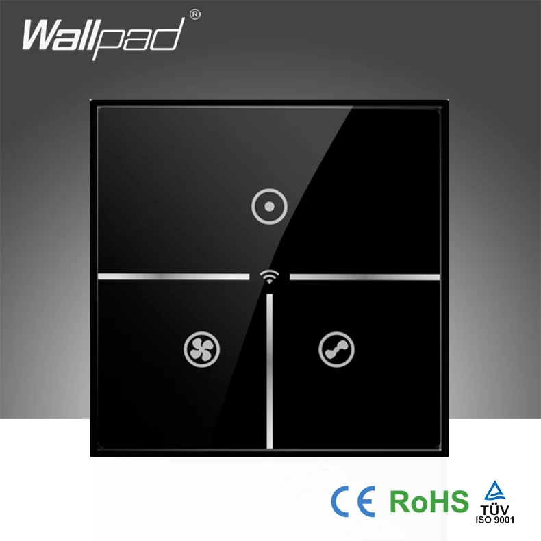 Горячая Распродажа Wallpad черное стекло Великобритания 110 ~ 250 В Wifi Дистанционное