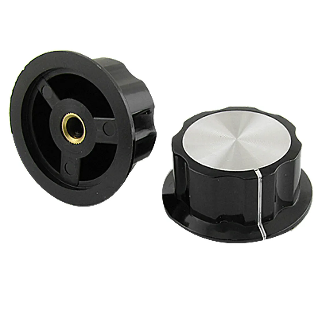 

Uxcell 2 Pcs 6Mm Shaft Replacement Volume Control Rotary Knobs Black Ohm 6mm