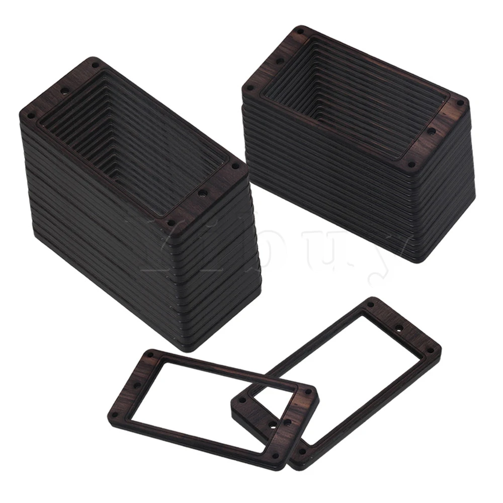 Yibuy Rosewood Electric Guitar Humbucker Pickup Frame Mounting Ring Cover Set of 100 Yibuy Rosewood Electric Guitar Humbucker Pickup Frame Mounting Ring Cover Set of 100