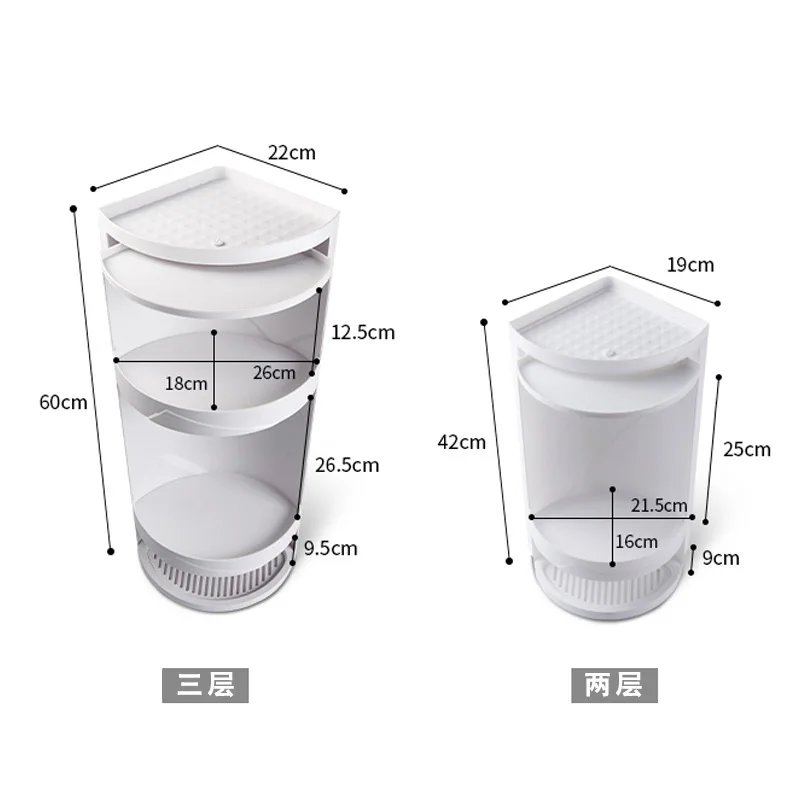 360 الحمام درجة الدورية الرف المطبخ المرحاض رف رف زاوية الحمام تخزين مقصورة حوامل متعددة طبقة Storag