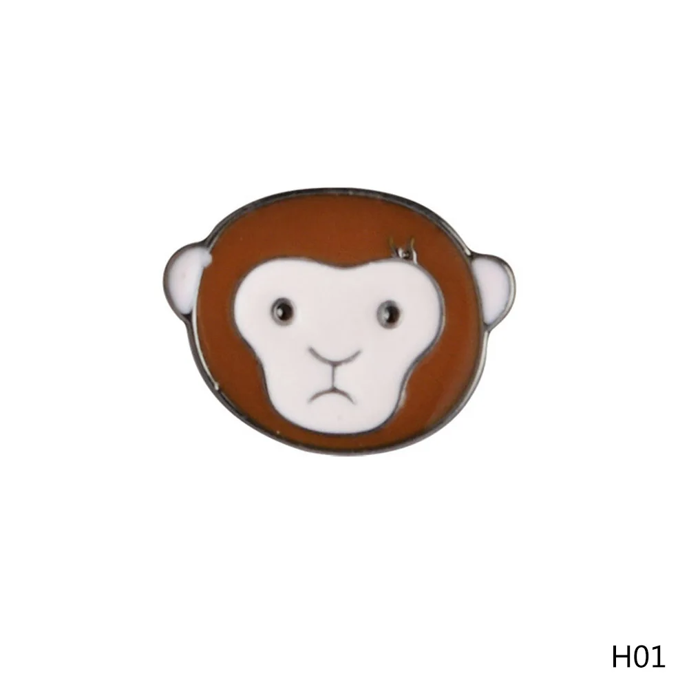 1pc Cute Cartoon Animal & Avocado Monkey Peach Blueberry Metal Lapel Pins Hard Enamel Pin Cute Badge Fashion jewelry Brooch