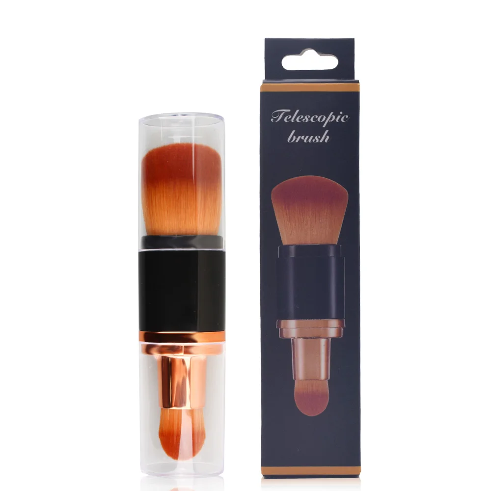 

Dolovemk Double Ended Retractable Kabuki Foundation Makeup Brush Suitable for Powder Cream and Liquid for Travel