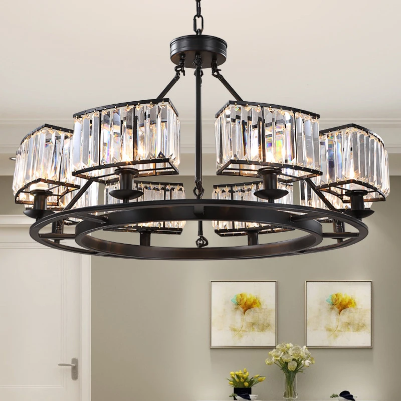 

LED Pendant Light Modern Hanging Lamp for Living Room Bedroom Restaurant Indoor Lighting Fixture Crystal Iron Home Decoration