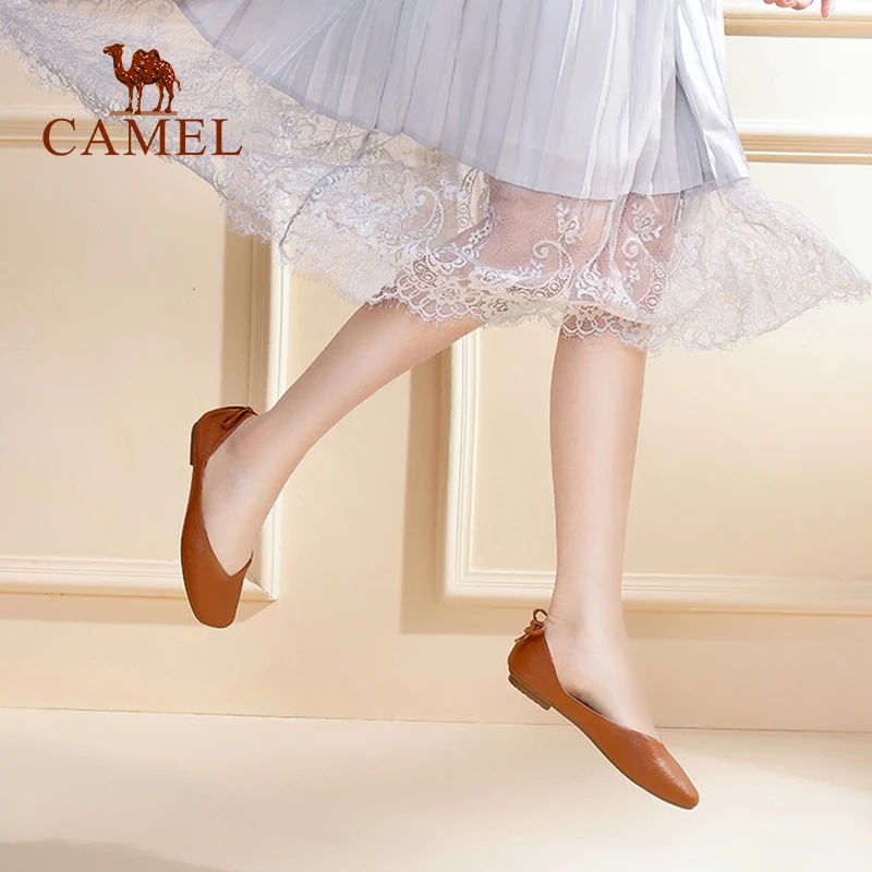 CAMEL/Новинка 2019 года сезон весна повседневная обувь женские балетки тонкие туфли