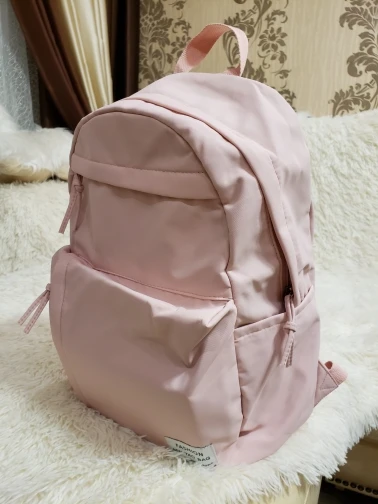 Harajuku Minimalist Waterproof Canvas Backpack 2019 Small Fresh Female On Korean College Student Travel Backpack Bag Tide Wind photo review