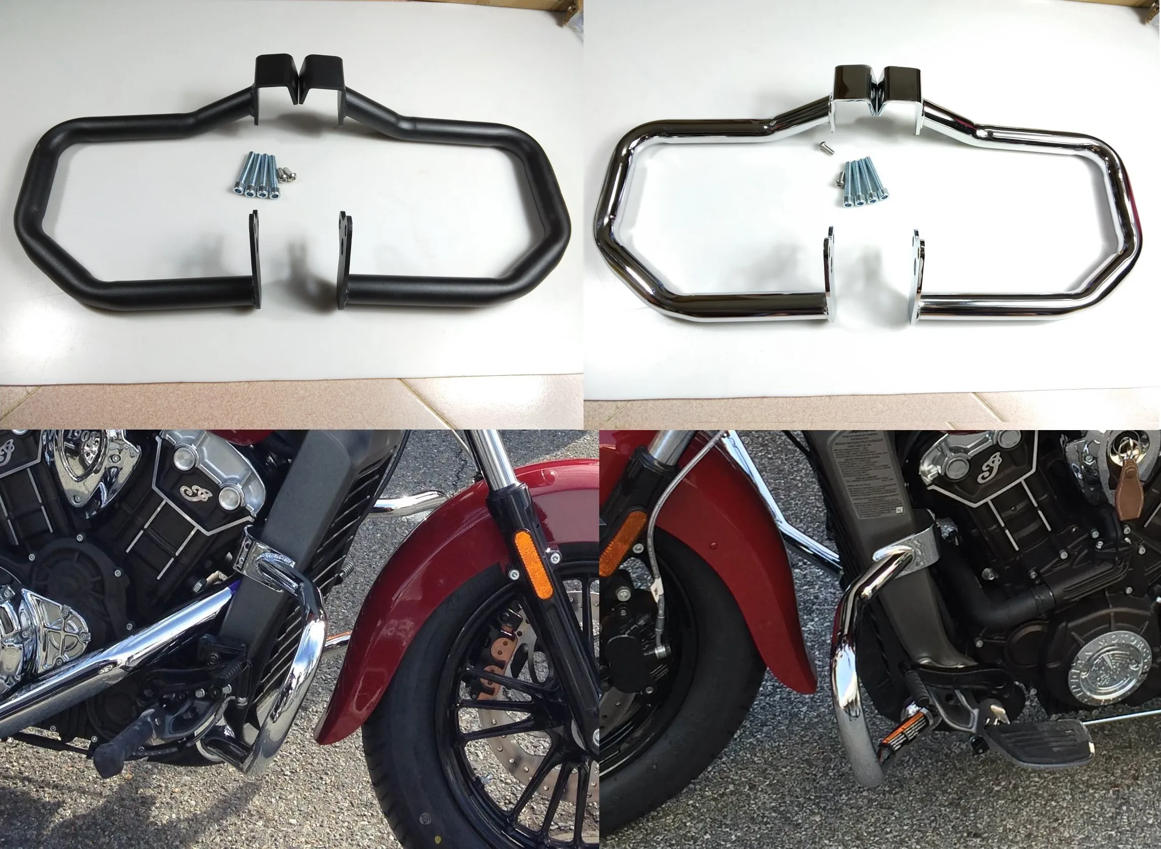 Steel Front Highway Bars, Pair Indian Motorcycle
