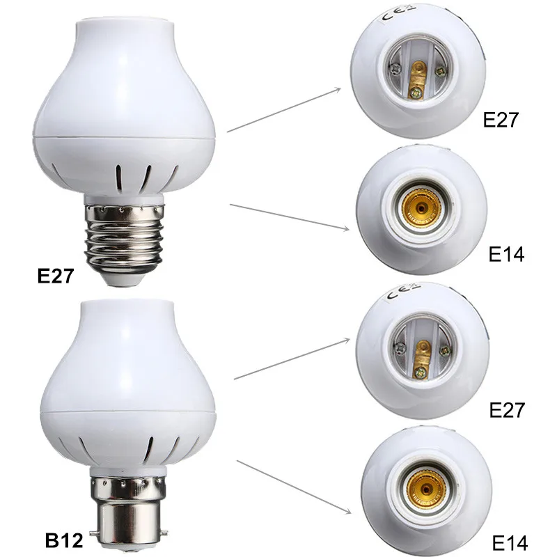 E27 Para E14/E27 B22 A E27/E14 Base Da Lâmpada Conversor Suporte Da
