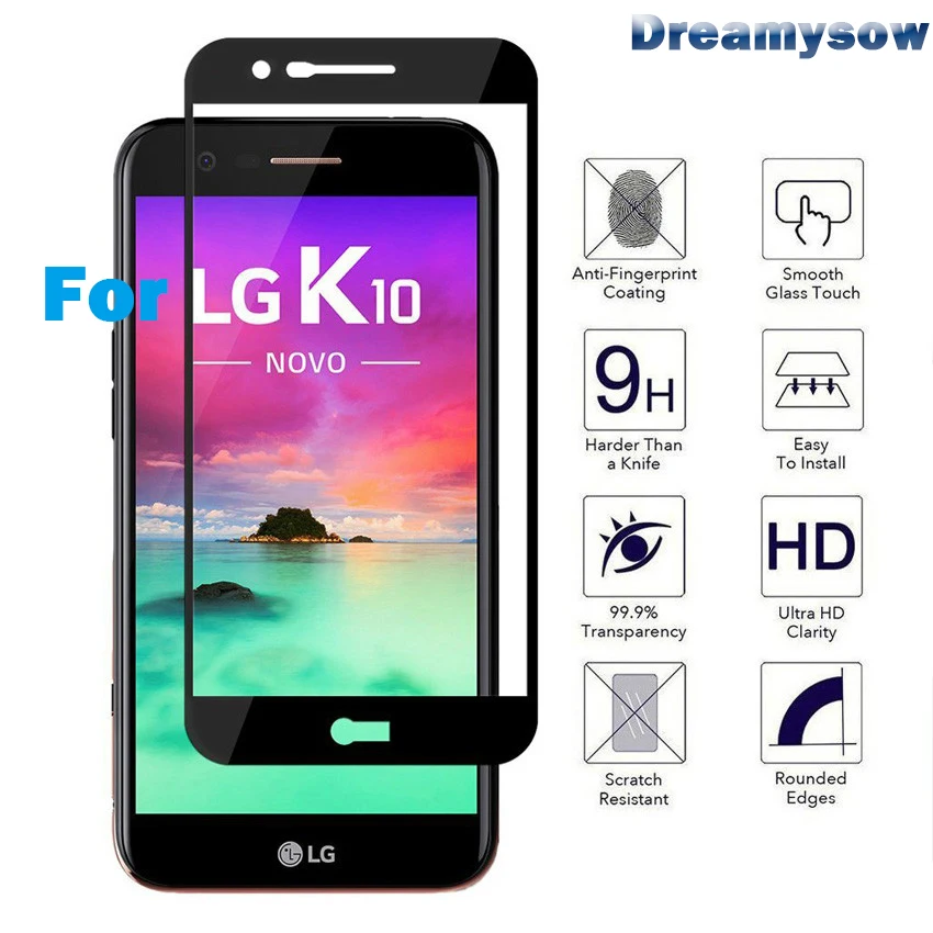Полноцветная Защитная пленка для экрана из закаленного стекла LG K4 K10 K8 2016/2017 G6 stylo 3