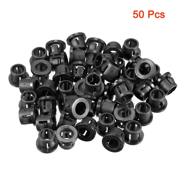 UXCELL 50pcs Black 8mm/10mm Mounting Diameter Cable Hose Bushing