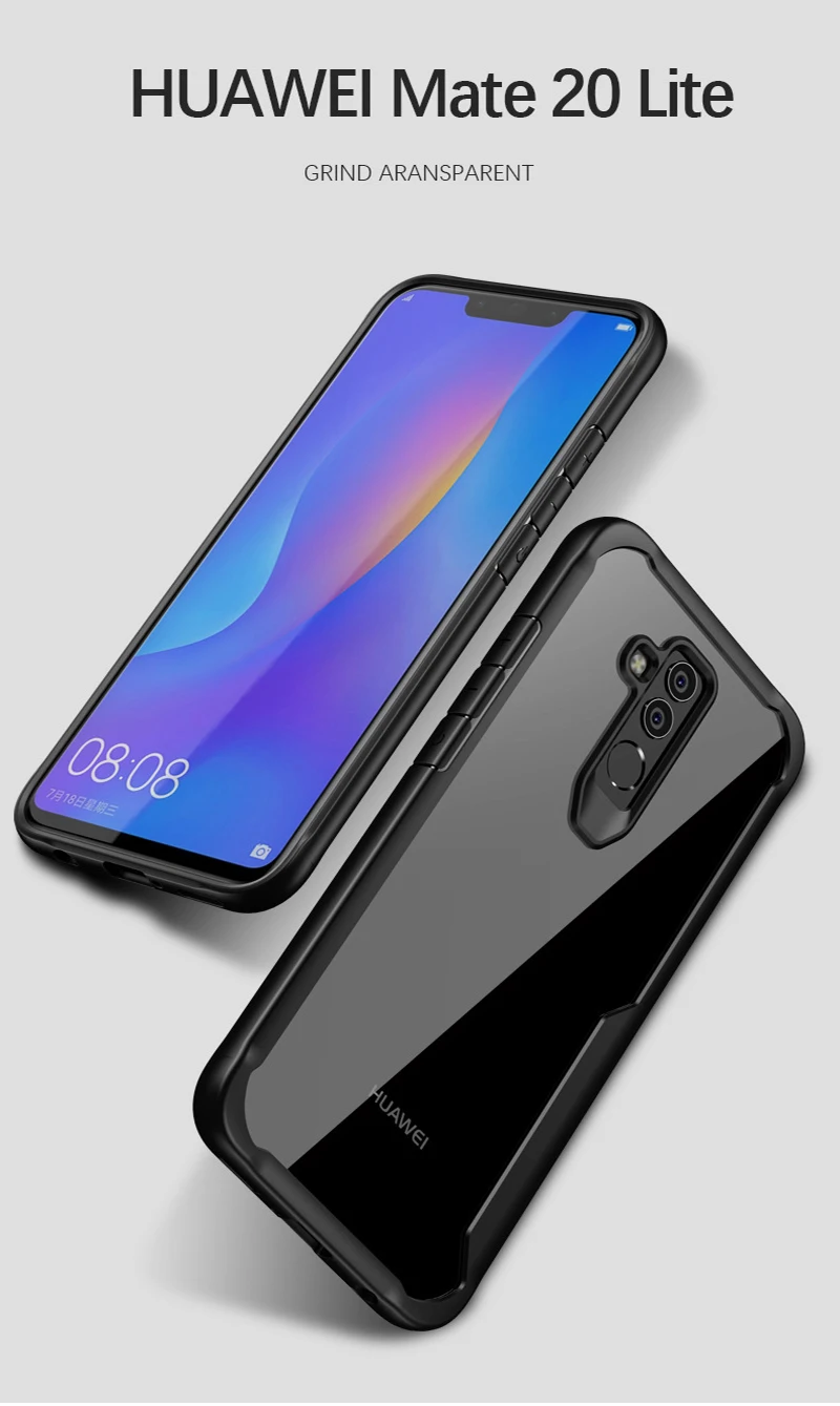 LUPHIE Shockproof Case For Huawei Mate 20 Pro Lite Nova 3 3i Transparent Case (1)