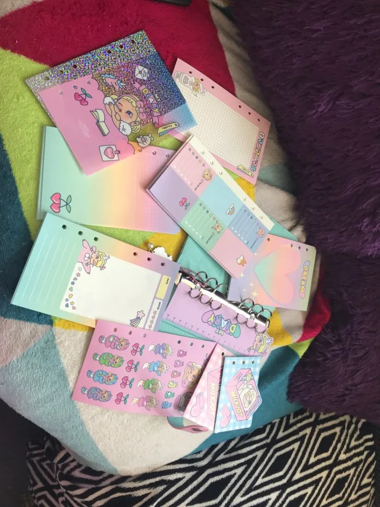 韓国イン風 Pu ノートブック日記計画 Diy かわいいガールハート A6 ルーズリーフ計画日記複数インナーページ週計画メモ帳 ノートブック Aliexpress