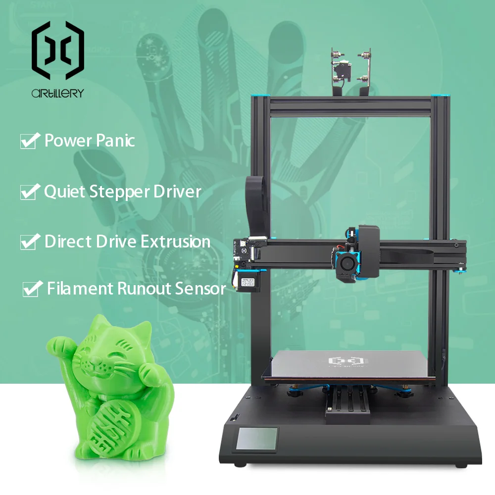 

2019 Artillery New SW-X1 Touch Screen 3d printer 300*300*400 bed 3D Printer kit Ultra-Driver TFT Resume printing Direct Extruder