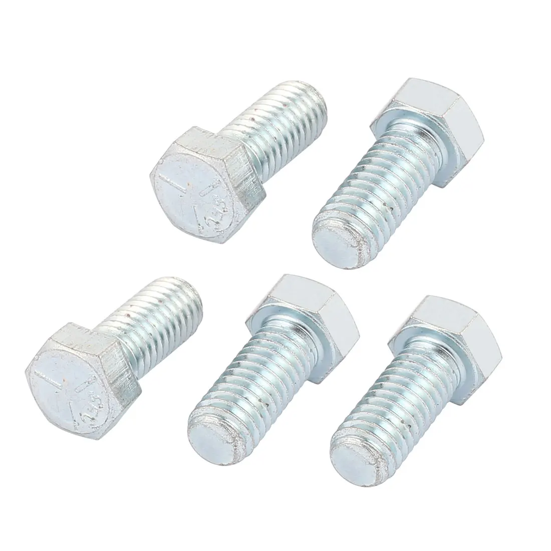 

UXCELL 5Pcs 11mm/7/16" Thread Dia Zinc Plated Fully Threaded Hex Head Cap Screw Bolt Fastener