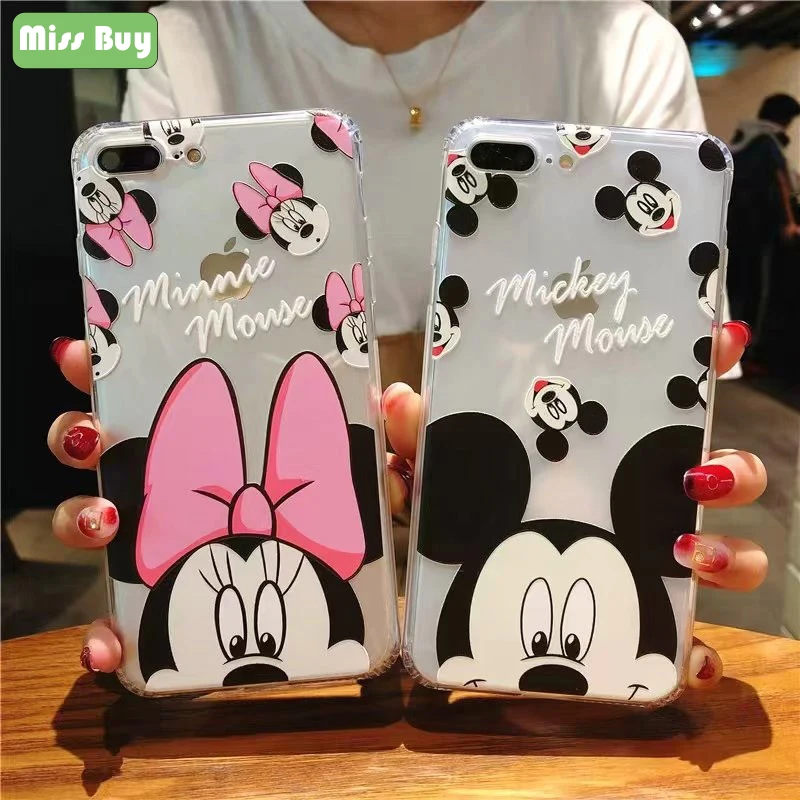 

Mickey Minnie Case for iPhone X Case Cover for iphone 7 8 6 6S Back Cover 7Plus 8Plus 6Pllus 6SPlus Fundas Soft Silicone Shell