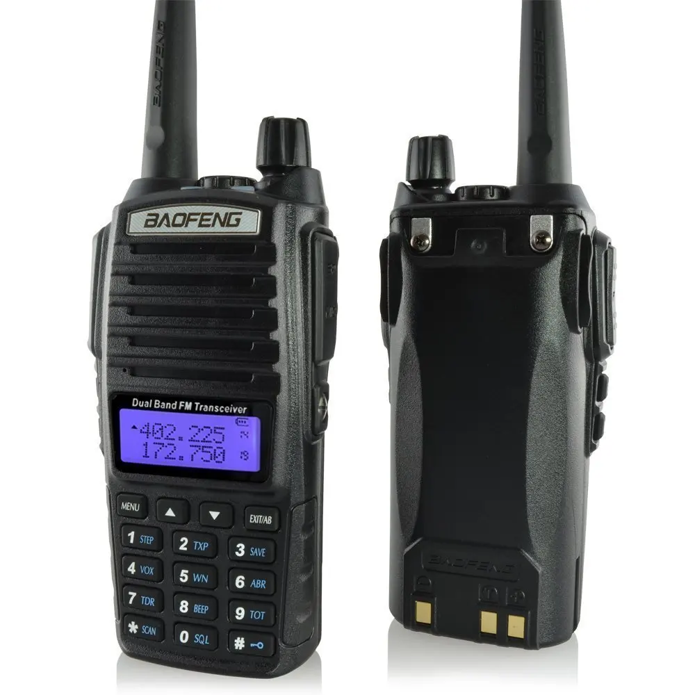 2pcs Baofeng UV 82 Walkie Talkie Portable Two way Transceiver Radio