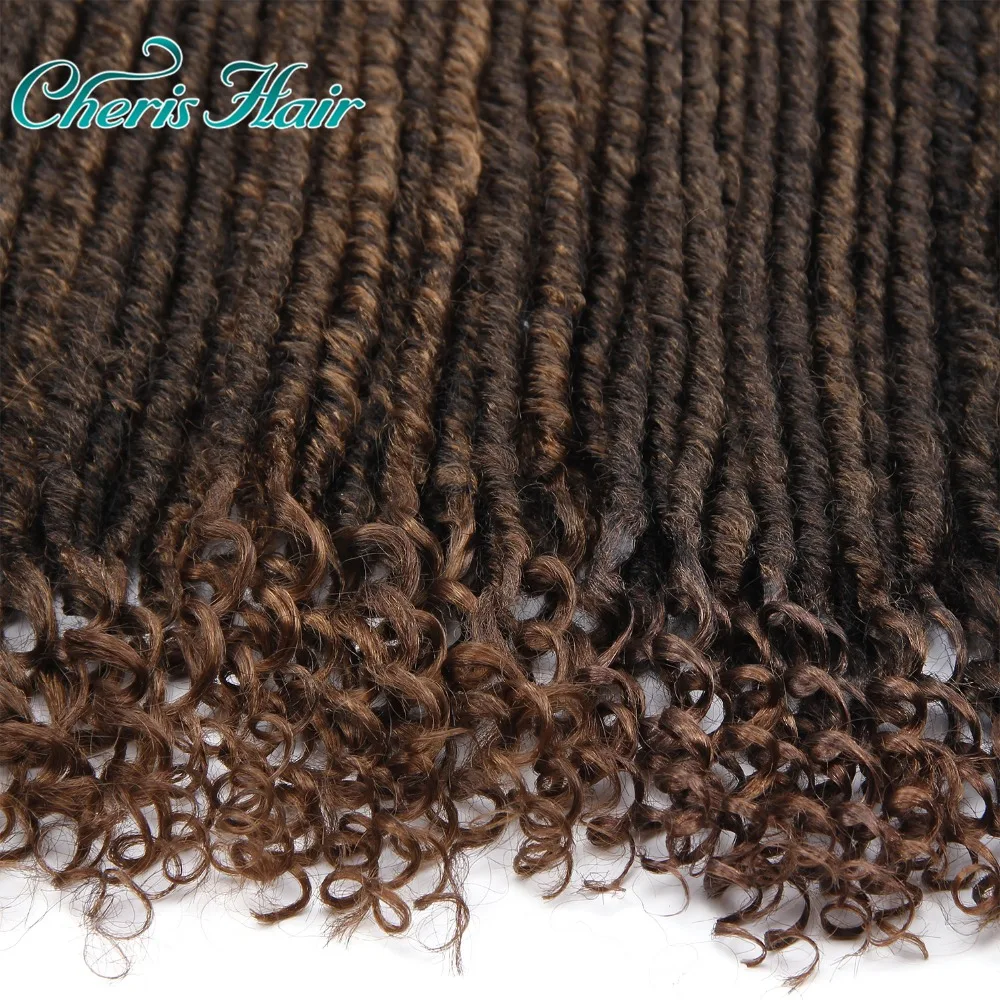 Кроше волос Омбре дреды кудрявый конец богиня Faux locs Curly волосы 20 дюймов Большой