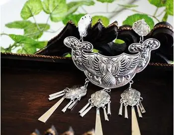 

Yunnan ethnic style retro necklace Necklace Wild Miao silver Free shipping