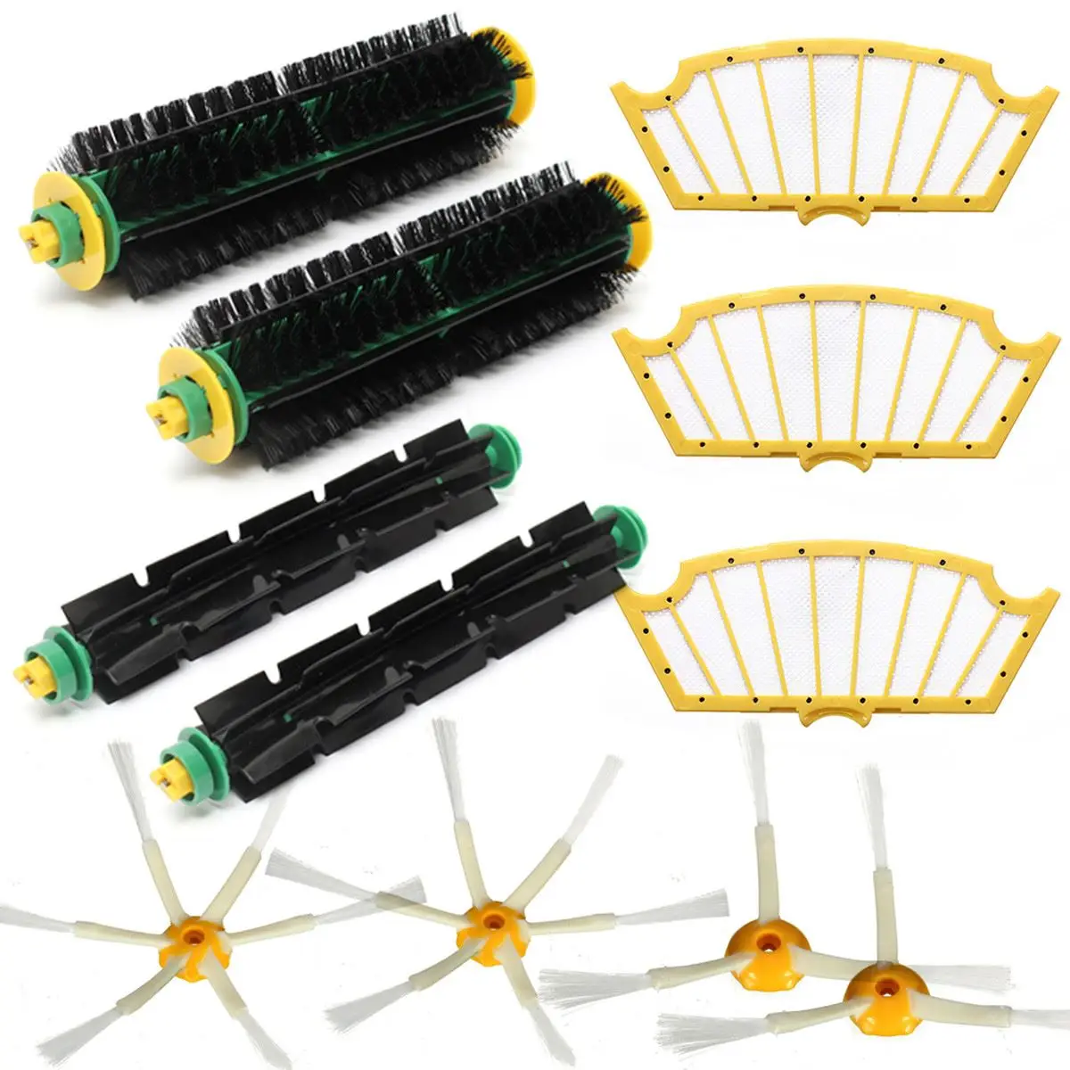 

New 11Pcs Replacement Filter Brush Round Cleaning Tool Accessories Kit For i Robot R oomba 500 Series 510 530 540 550 560 580