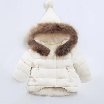 

2017 Winter Feather Dresser Boy and Girl Windbreaker Jacket Jacket Kid Clothing Sweat Thick Children 2-7Y Winter Park Clothing 7