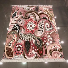 Еще коричневый розовый абстрактный этнический аутентичный богемский 3d принт, микроволокно анти-скольжение обратно моющиеся декоративные килим области ковер