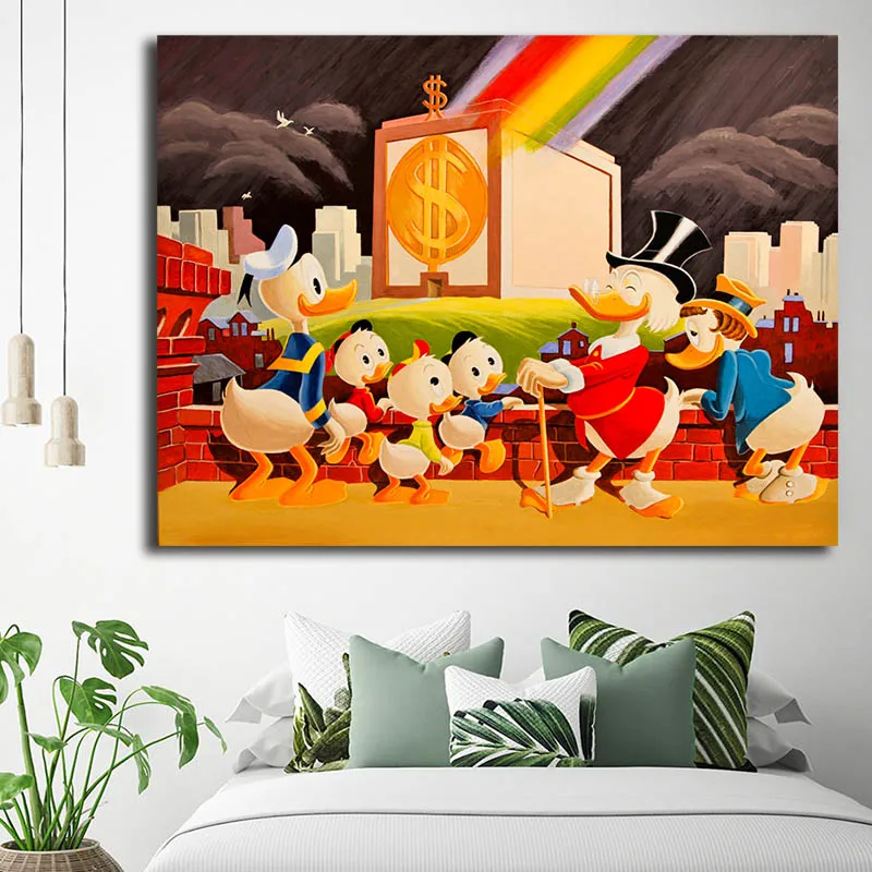 

The Money Bin Scrooges McDuckes DuckTales Canvas Prints Picture Modular Paintings for Living Room Poster on The Wall Home Decor