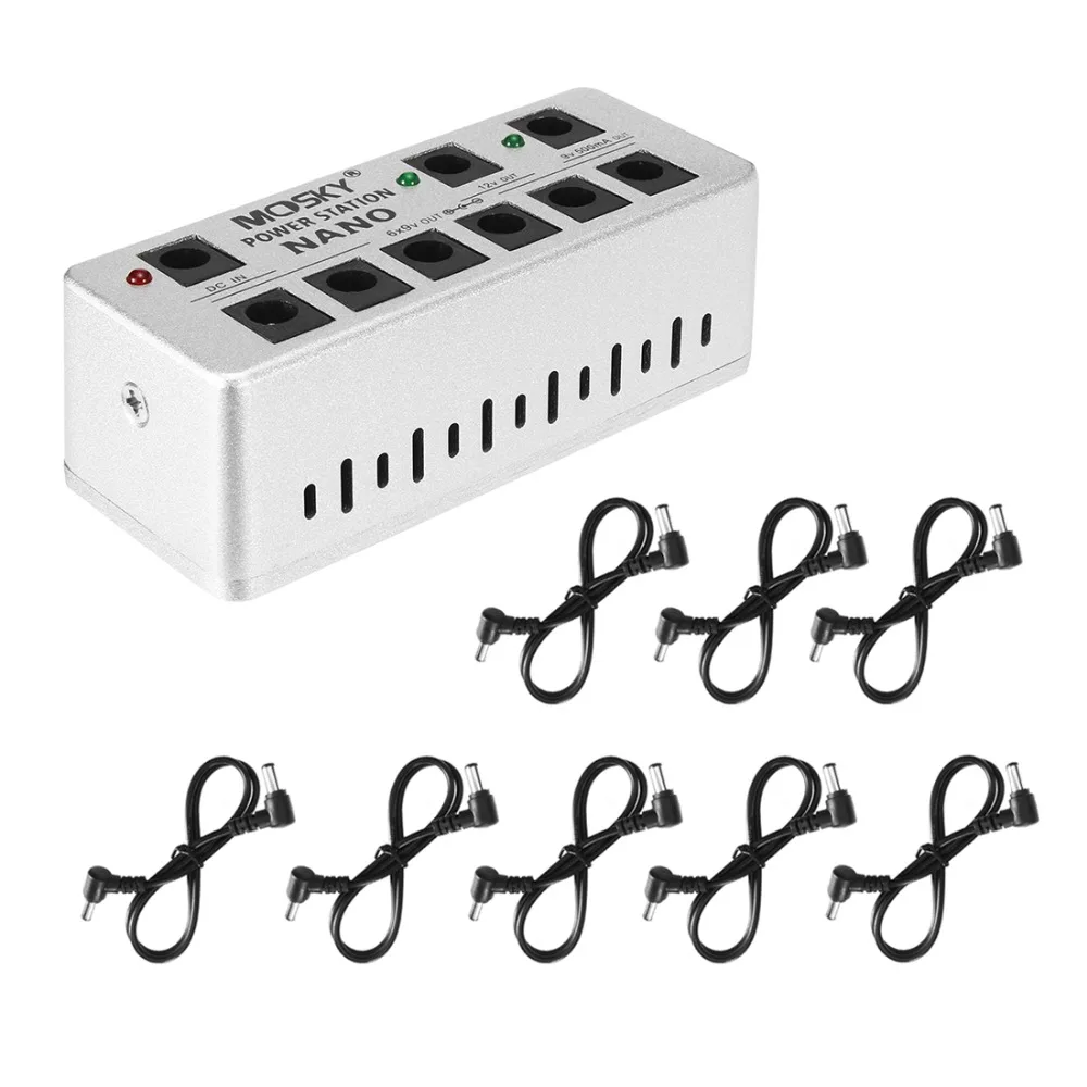 

Guitar Mini Pedal Power Supply 8 Isolated Output DC 9/12V 100/150/500mA Effect Pedals Tank US Plug Adapters Electrical Equipment