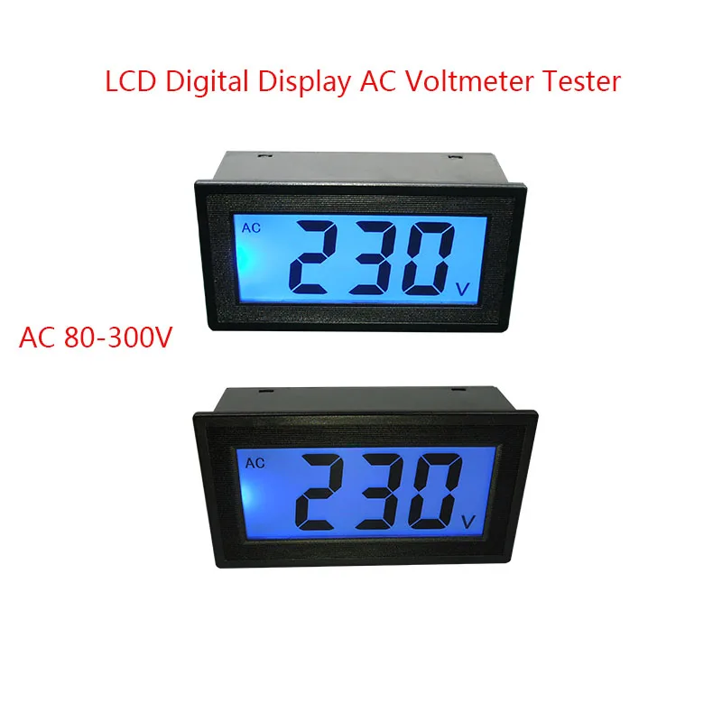 YB5135D LCD Digital Display AC Voltmeter Tester AC80-500V Two-line Electric Car Battery Digital LCD Voltmeter Tester 220