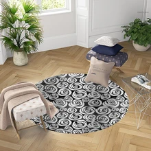 Else черный серый Розы Цветочный Nordec 3d узор принт противоскользящие сзади круглый ковры области ковры для гостиных ванная комната