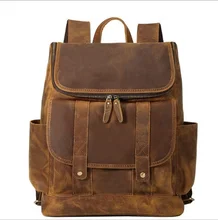 Backpack Men Cow Leather Business Casual Brown Backpacks Travel School Bag For Teenagers Anti Theft Brand Laptop Backpack Male Backpack Men Cow Leather Business Casual Brown Backpacks Travel School Bag For Teenagers Anti Theft Brand Laptop Backpack Male