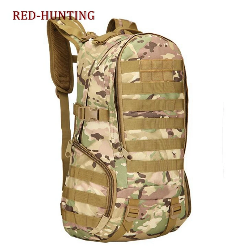 

35L Waterproof CamoTactical Backpack Molle Military Army Hiking Hunting Backpack Tourist Rucksack Sport Bag