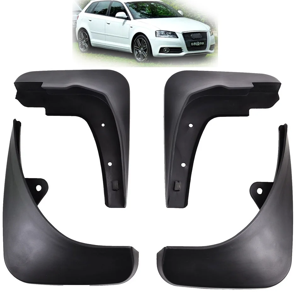 

FRONT REAR MUD FLAPS FIT FOR 2004-2012 AUDI A3 SPORTBACK HATCHBACK SPLASH GUARDS 2011 2010 2009 2008 2007 2006 2005 ACCESSORIES