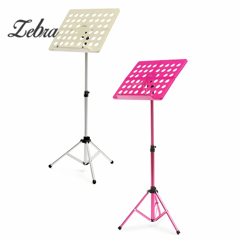

Zebra Portable Sheet Music Stand Folding Musical Desk Holder Adjustable Paper Rack with Carrying Case For Musical Instruments