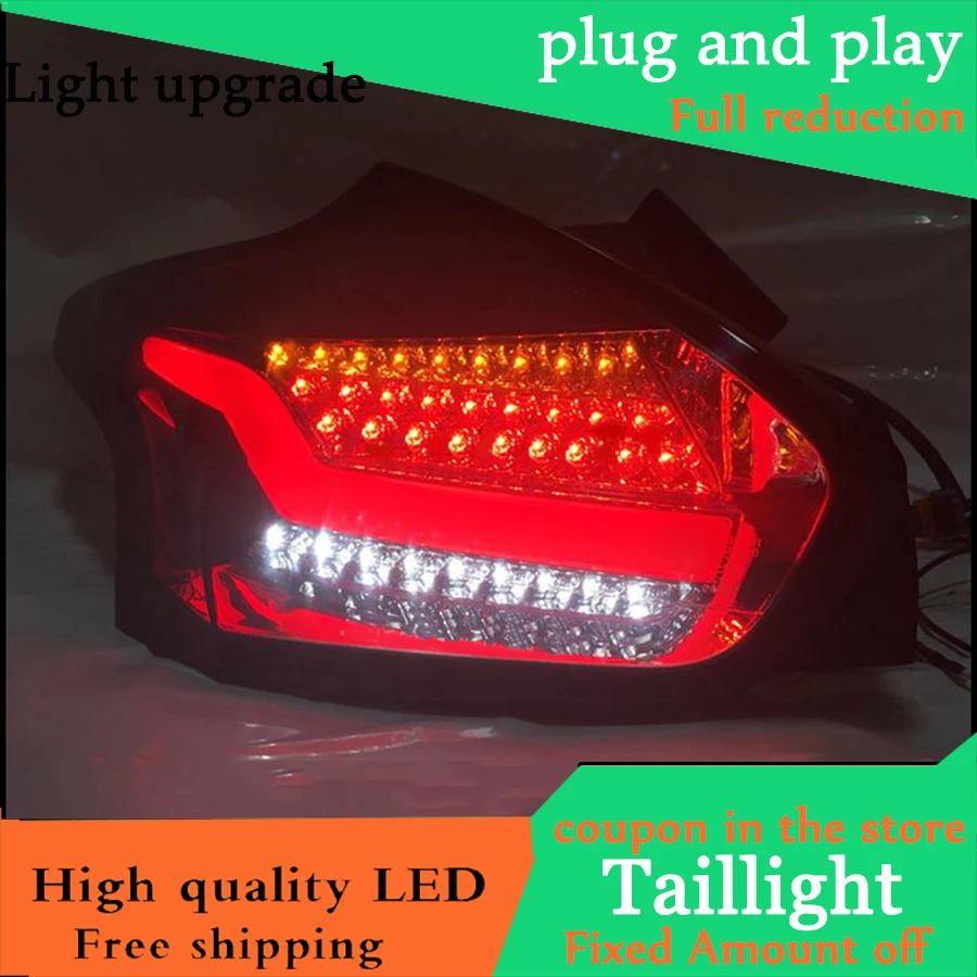 

Car Styling Tail Light For Ford Focus Hatch-back Taillights 2015-2017 Full LED Tail Lamp Rear Lamp DRL+Brake+Park+Signal light